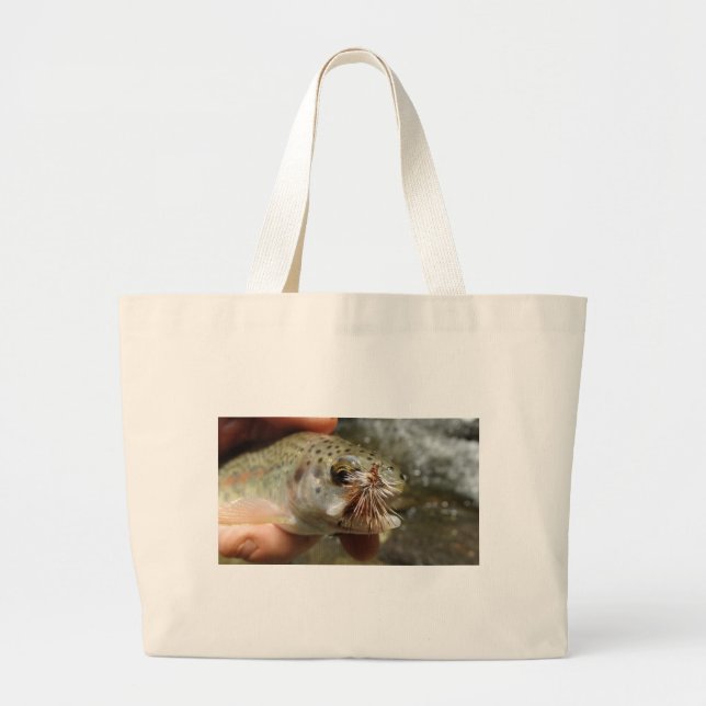 Rainbow Trout photo Large Tote Bag (Front)