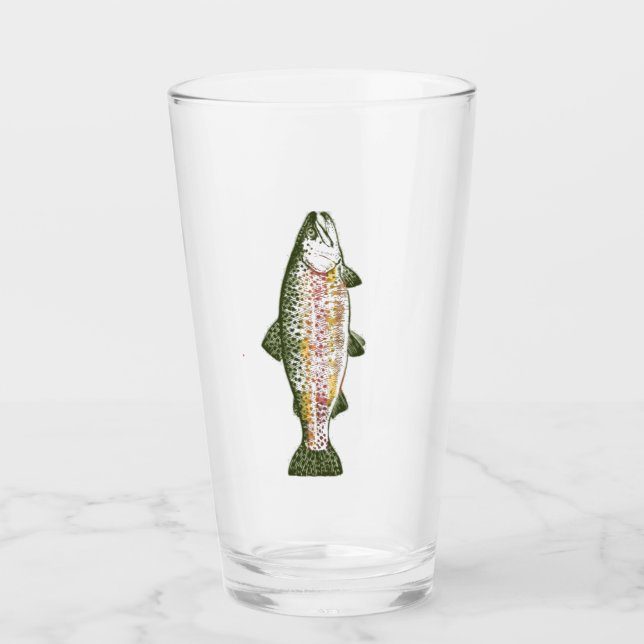Rainbow Trout Pint Glass (Front)