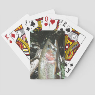 Rainbow trout playing cards