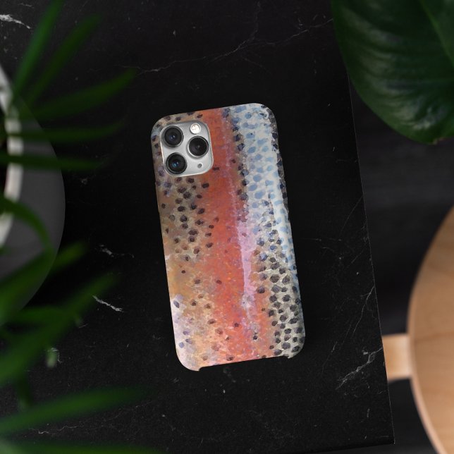 Rainbow Trout Skin Abstract Pattern iPhone Case (Creator Uploaded)