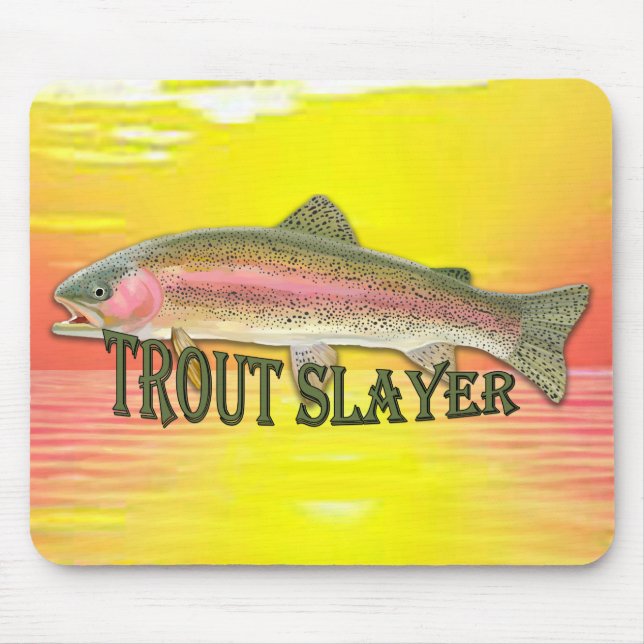 Rainbow Trout Slayer Sunset Mouse Pad (Front)