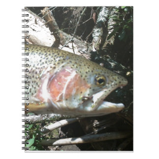 Rainbow trout spiral notebook