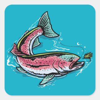 Rainbow Trout Square Sticker