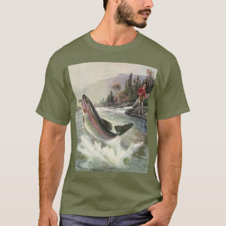 Rainbow Trout, Vintage Fisherman Fishing for Fish T-Shirt