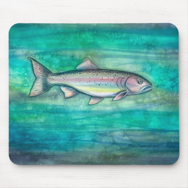 Rainbow Trout Wildlife Art Mousepad (Front)