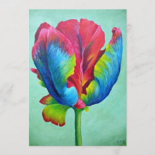 Rainbow Tulip by Liz Swanson Art Print Card