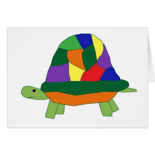 Rainbow Turtle card (Front Horizontal)