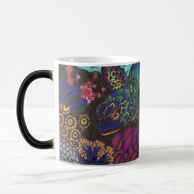 Rainbow Turtle Colour Morphing Mug (Left)