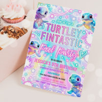Rainbow Turtle Under The Sea Pool Birthday Party