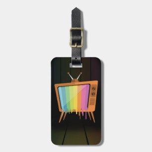 Rainbow TV Luggage Tag