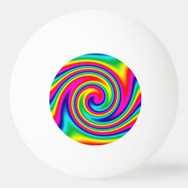 Rainbow Twirl Ping Pong Ball (Front)