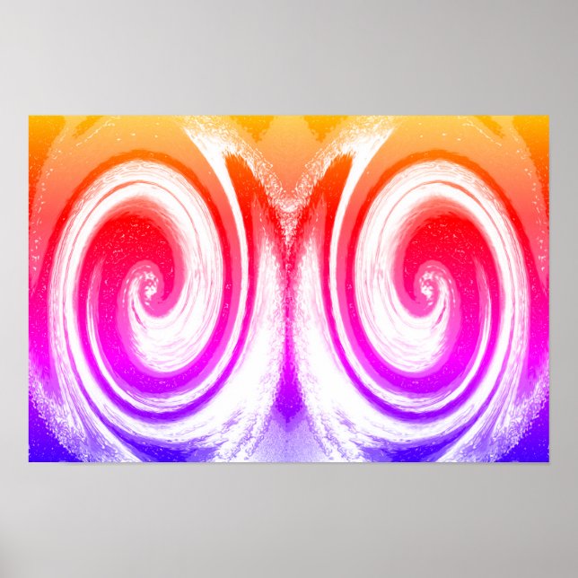Rainbow twirls art poster (Front)