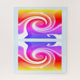 Rainbow twirls jigsaw puzzle