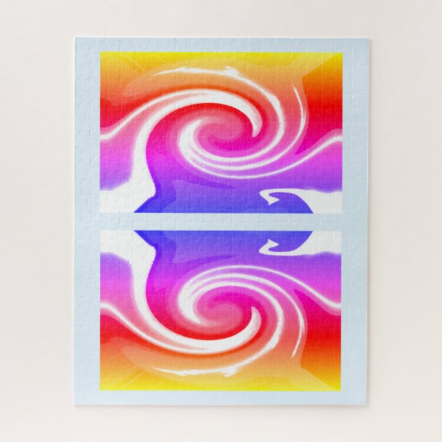 Rainbow twirls jigsaw puzzle (Vertical)