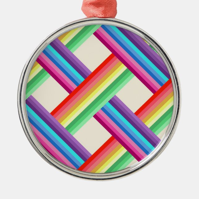 Rainbow Twist Metal Tree Decoration (Front)