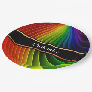 Rainbow Twist Party Plates