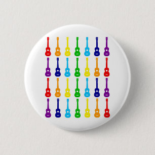 Rainbow Ukes 6 Cm Round Badge