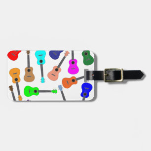 Rainbow Ukulele Luggage Tag