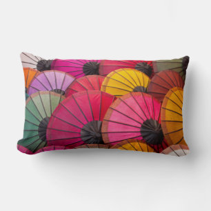 Rainbow Umbrellas Lumbar Cushion