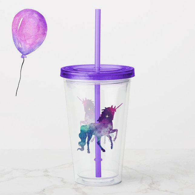 Rainbow Unicorn Acrylic Tumbler (Creator Uploaded)