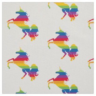 Rainbow Unicorn Art Fabric
