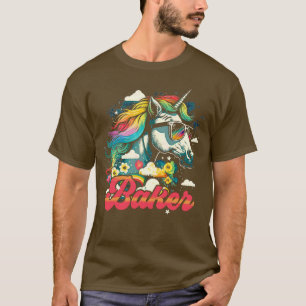 Rainbow Unicorn Baker T-Shirt