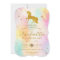 Rainbow Unicorn Birthday Invitation