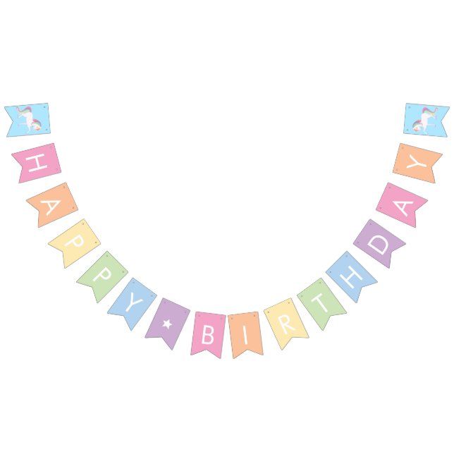 Rainbow Unicorn Bunting (All)