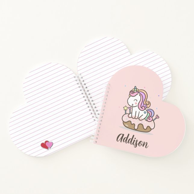 Rainbow Unicorn Cake Personalised Notebook (Inside)