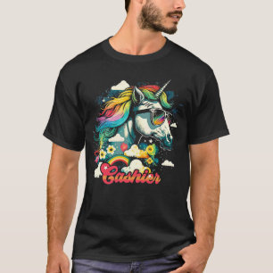 Rainbow Unicorn Cashier T-Shirt
