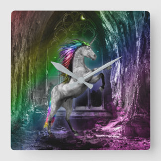 Rainbow Unicorn Clock