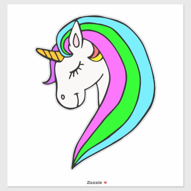 Rainbow Unicorn Custom-Cut Vinyl Sticker (Sheet)
