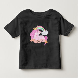 🌈Rainbow Unicorn Custom Name    Toddler T-Shirt