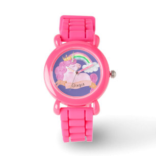 🌈Rainbow Unicorn Custom Name Watch