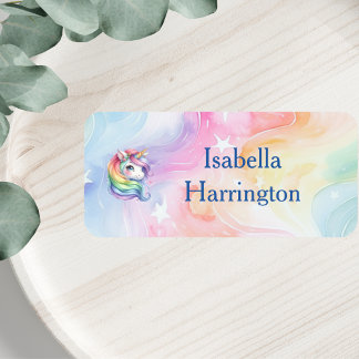 Rainbow Unicorn Design with Custom Name