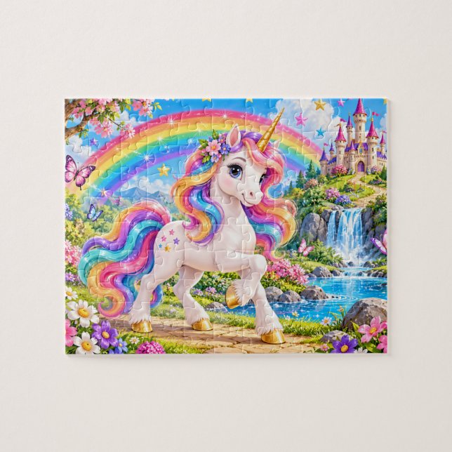 Rainbow Unicorn Fantasy Jigsaw Puzzle (Horizontal)
