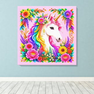 Rainbow Unicorn Fantasy Magical Canvas Print