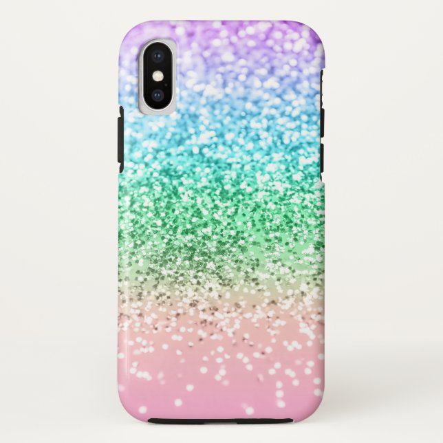 Rainbow Unicorn Glitter 1 (Faux Glitter) #pastel  Case-Mate iPhone Case (Back)