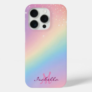Rainbow Unicorn Glitter iPhone 15 Pro Case