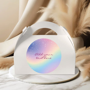 Rainbow Unicorn Glitter Classic Round Sticker