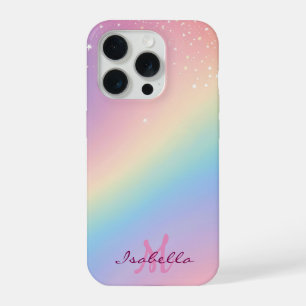 Rainbow Unicorn Glitter iPhone 15 Pro Case