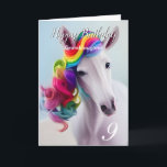 Rainbow Unicorn Happy Birthday Granddaughter Card<br><div class="desc">The Rainbow Happy Birthday Granddaughter Card, Wish your granddaughter a very happy birthday with this beautiful Rainbow Horse Happy Birthday Granddaughter Card! Featuring a colourful unicorn with bright rainbow hair, this card is sure to make her smile. The inside message wishing her a "magical" day is sure to touch her...</div>