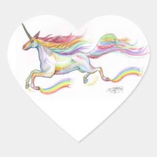 Rainbow Unicorn Horse Pony Cute Fly Heart Stickers