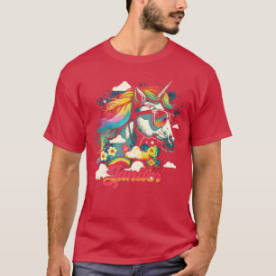 Rainbow Unicorn Janitor T-Shirt