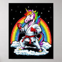 Rainbow Unicorn Karate Taekwondo Mma Judo Kids