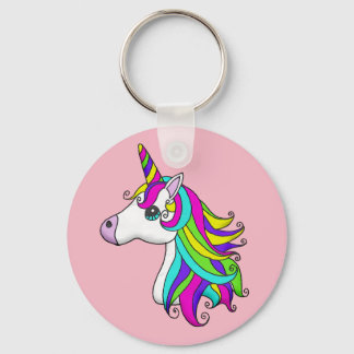 Rainbow Unicorn Key Chain