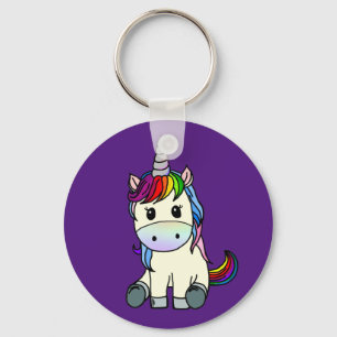 Rainbow Unicorn Keychain