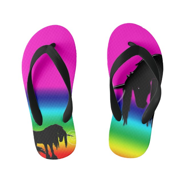 Rainbow Unicorn Kid's Jandals (Footbed)
