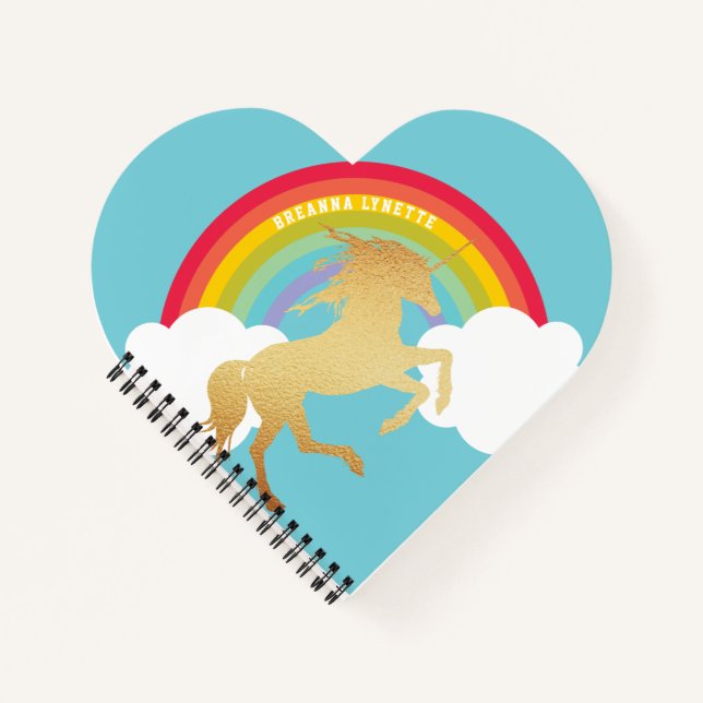 Rainbow Unicorn Kids Notebook (Front)