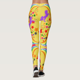 Rainbow Unicorn Leggings Personalise Yoga Pants